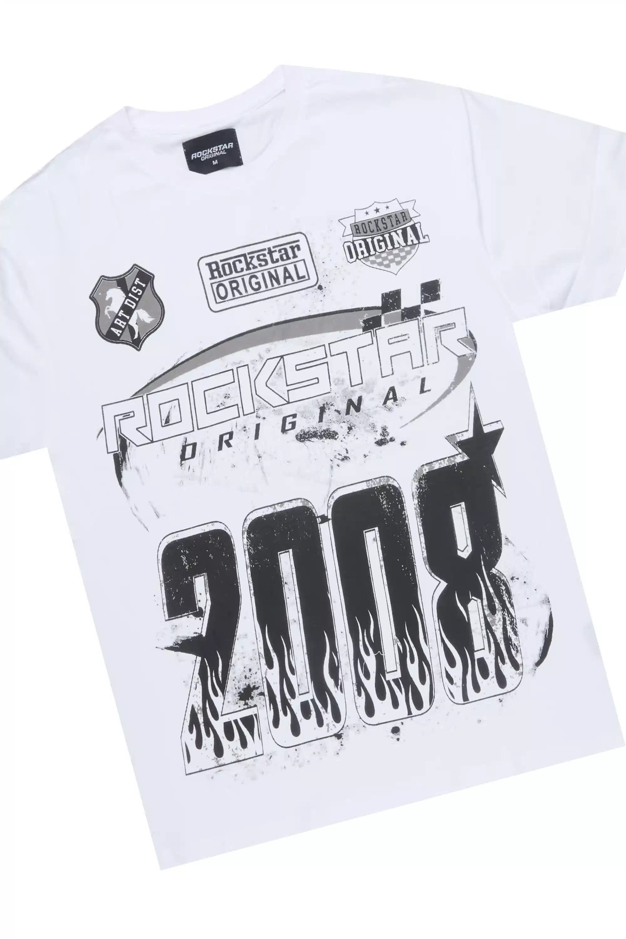 Amos White Camo T-Shirt/Stacked Flare Jean Bundle