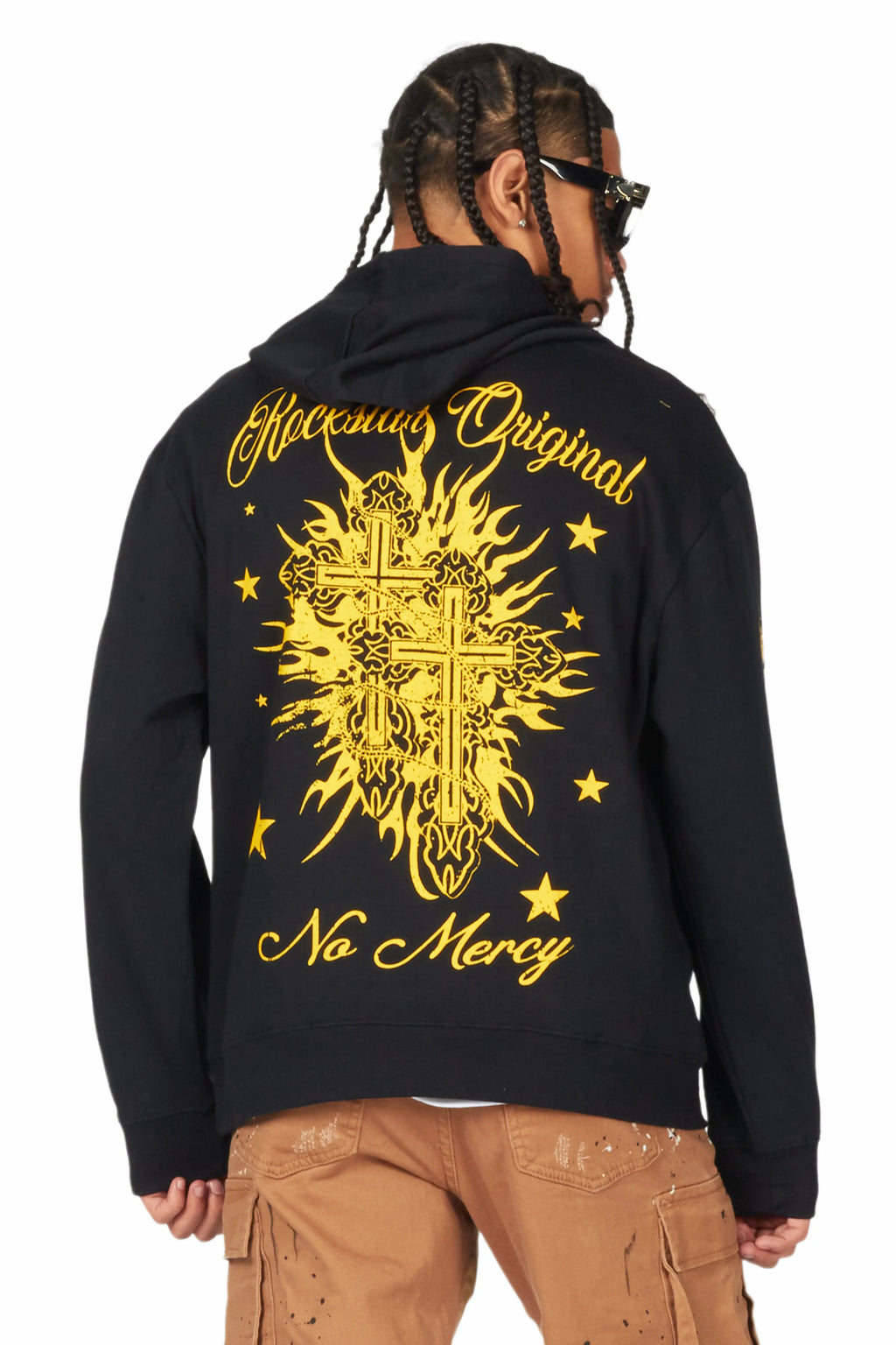 Mermaid Black/Yellow Graphic Hoodie