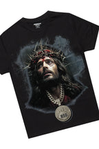 Boys Amina Black T-Shirt/Stacked Baggy Flare Pant Set