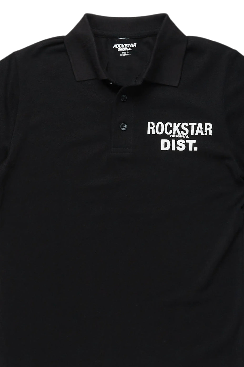 Boys Art Dist Black Polo