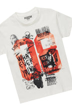 Boys Beau White T-Shirt/Stacked Flare Jean Set