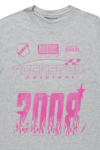 Girls Esha Grey/Pink Graphic T-Shirt