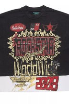 Deangelo Vintage Black/Red Boxy Crop Double Layer Tee