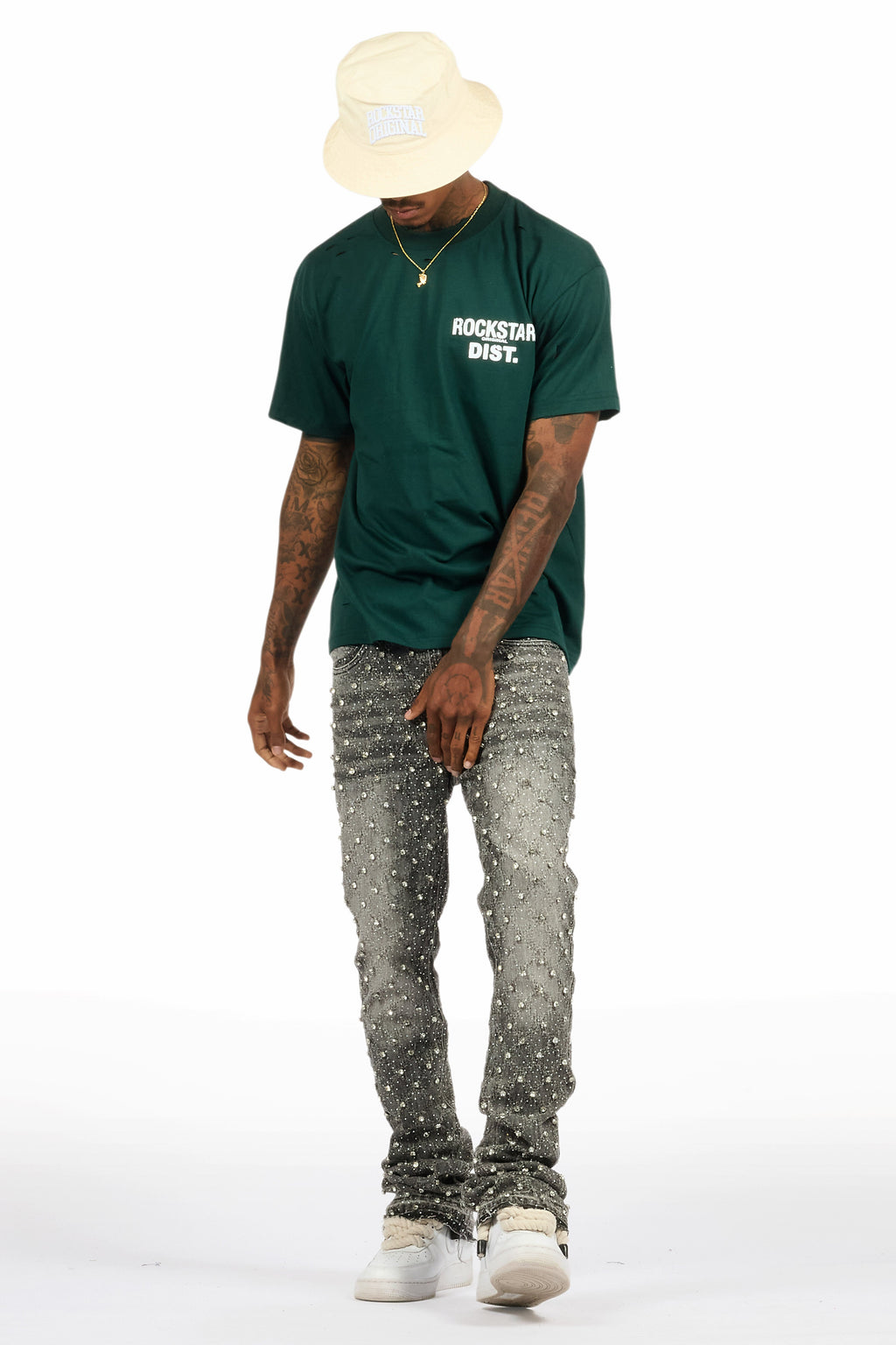 Lake 3.0 Dark Green/White Oversized Graphic T-Shirt