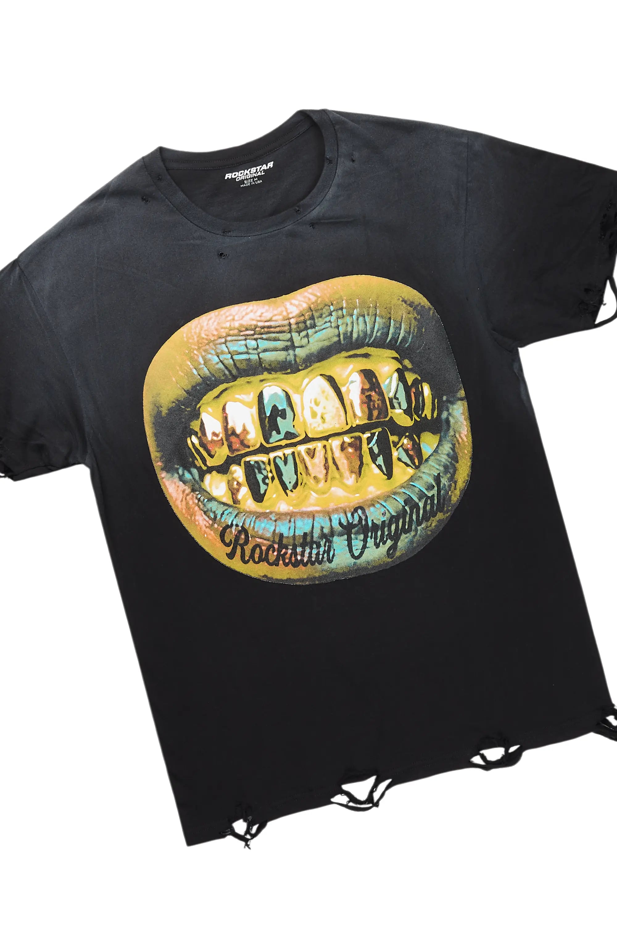 Gonen Black T-Shirt/Denim Short Set