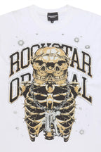 Krock White Graphic Rhinestone T-Shirt