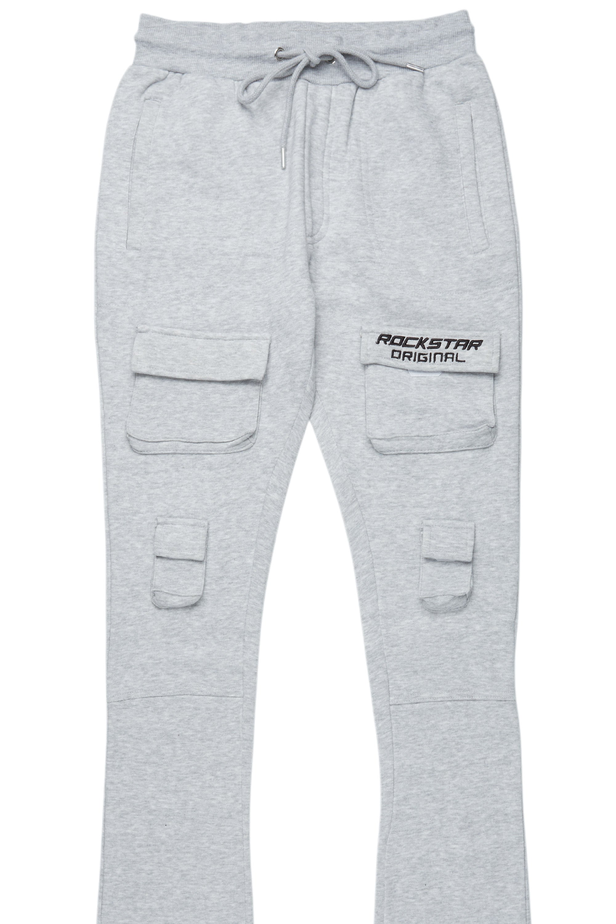 Connor Grey Stacked Flare Track Pant