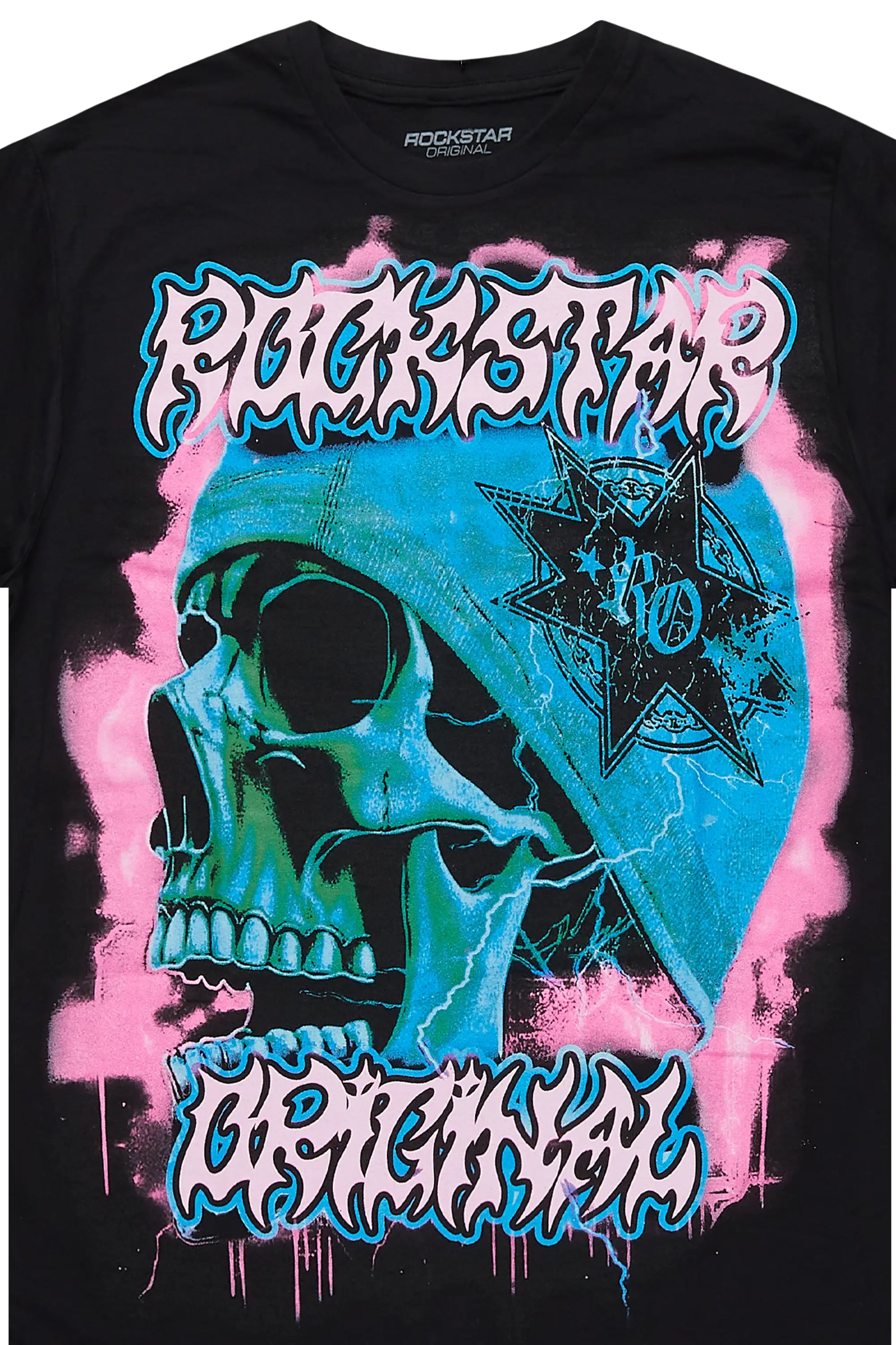 Omari Black Graphic T-Shirt