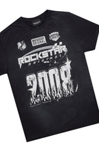 Boys Amos Black T-Shirt/Stacked Flare Track Set
