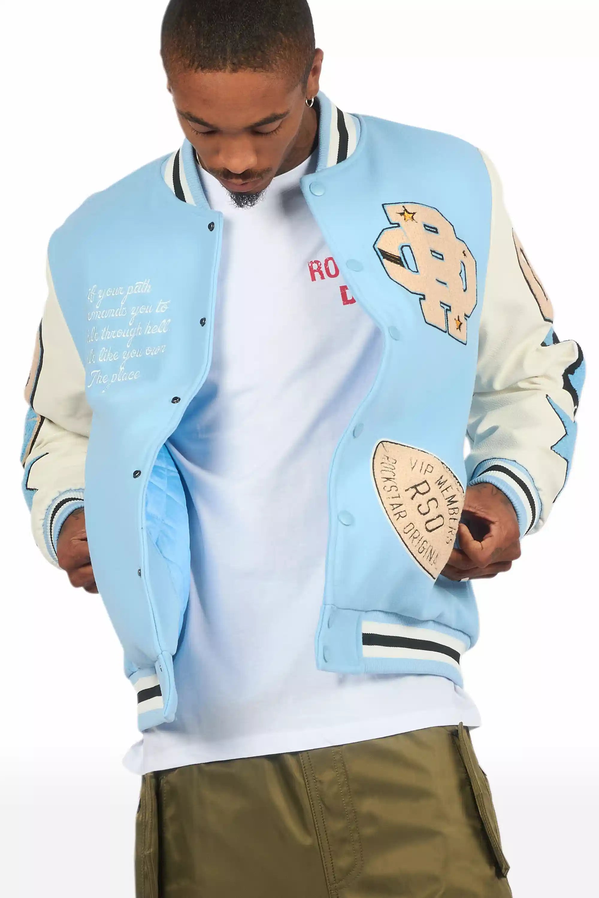 Balser Carolina Blue Varsity Jacket