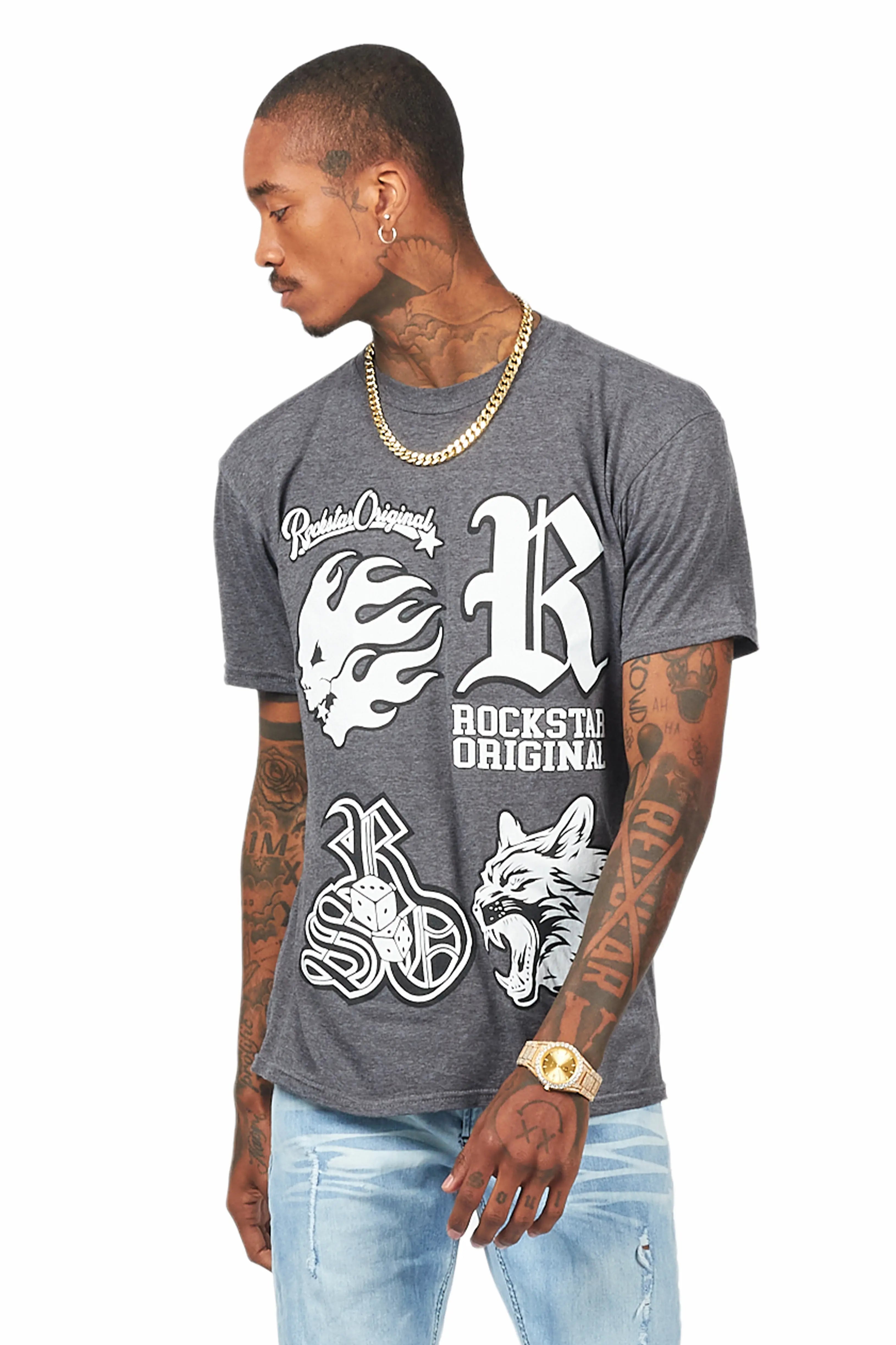 Fagan Heather Charcoal Graphic T-Shirt