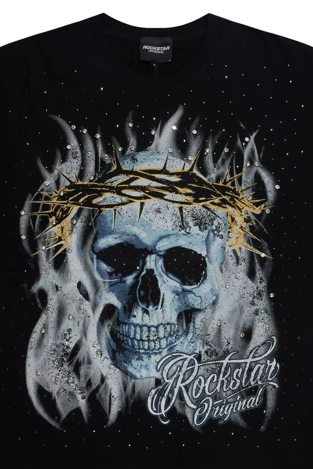 Blaise Black Graphic Rhinestone T-Shirt