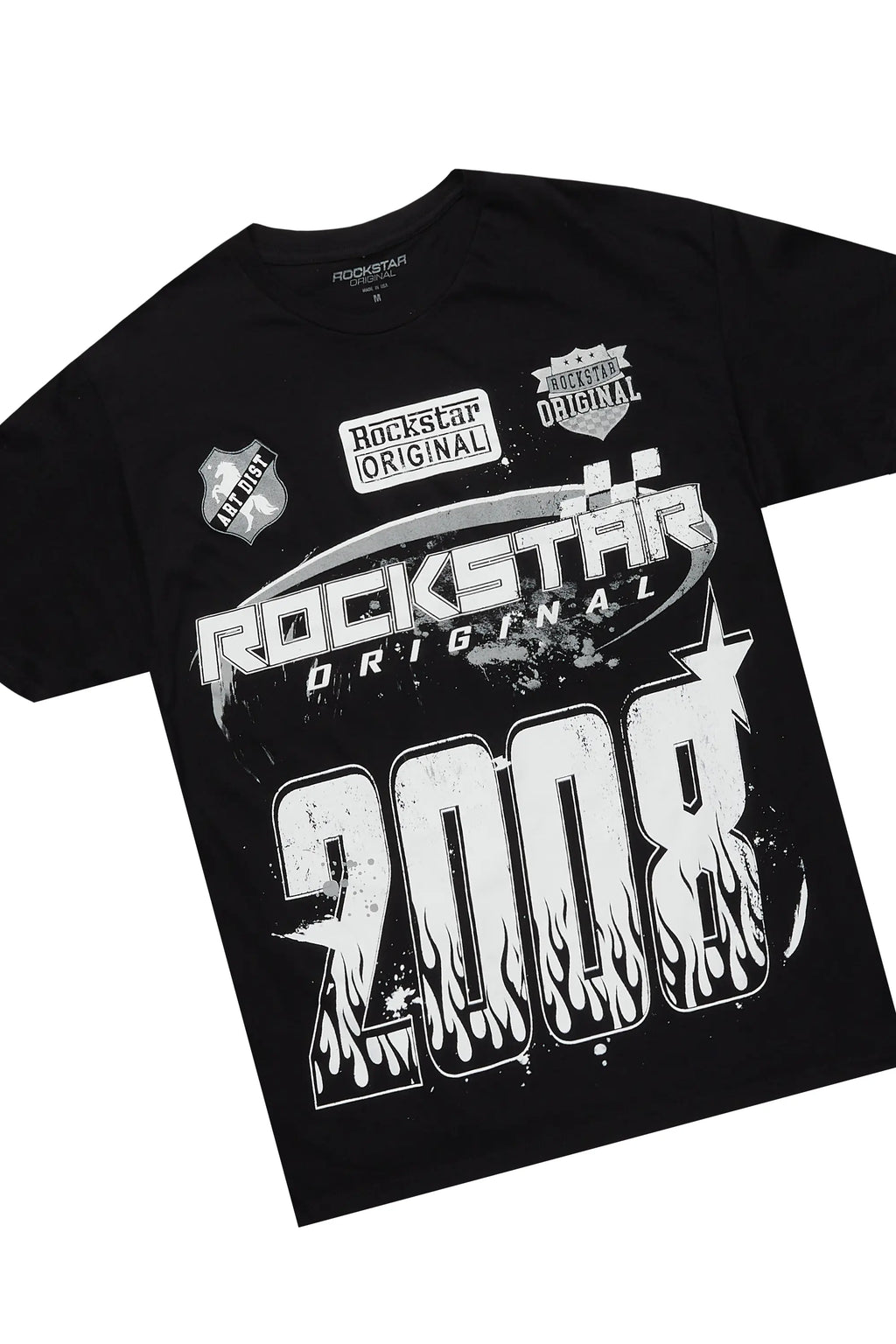 Amos Black Graphic T-Shirt Short Set