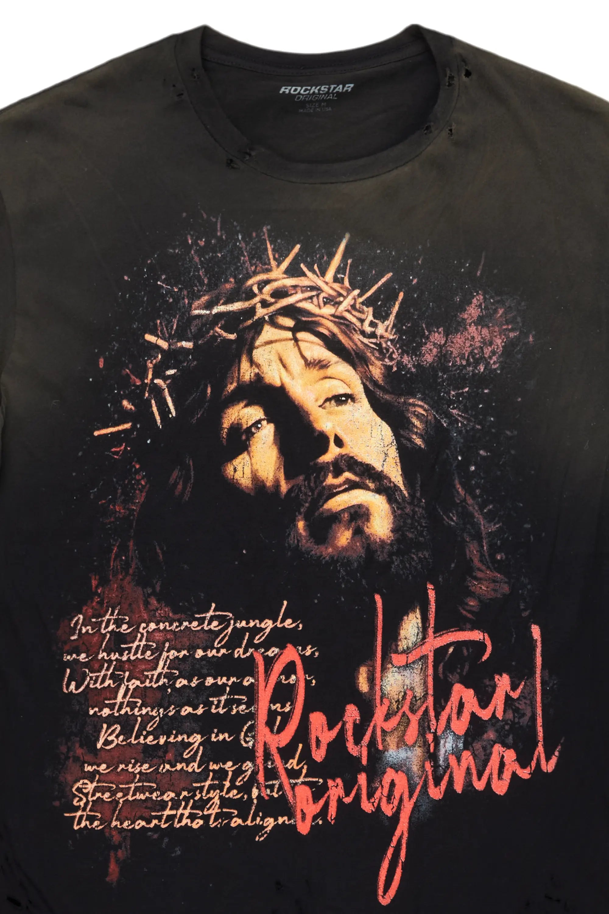 Egas Black Graphic Oversized T-Shirt