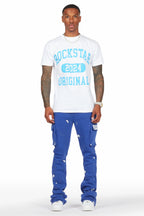 Radko Royal Stacked Flare Cargo Pants