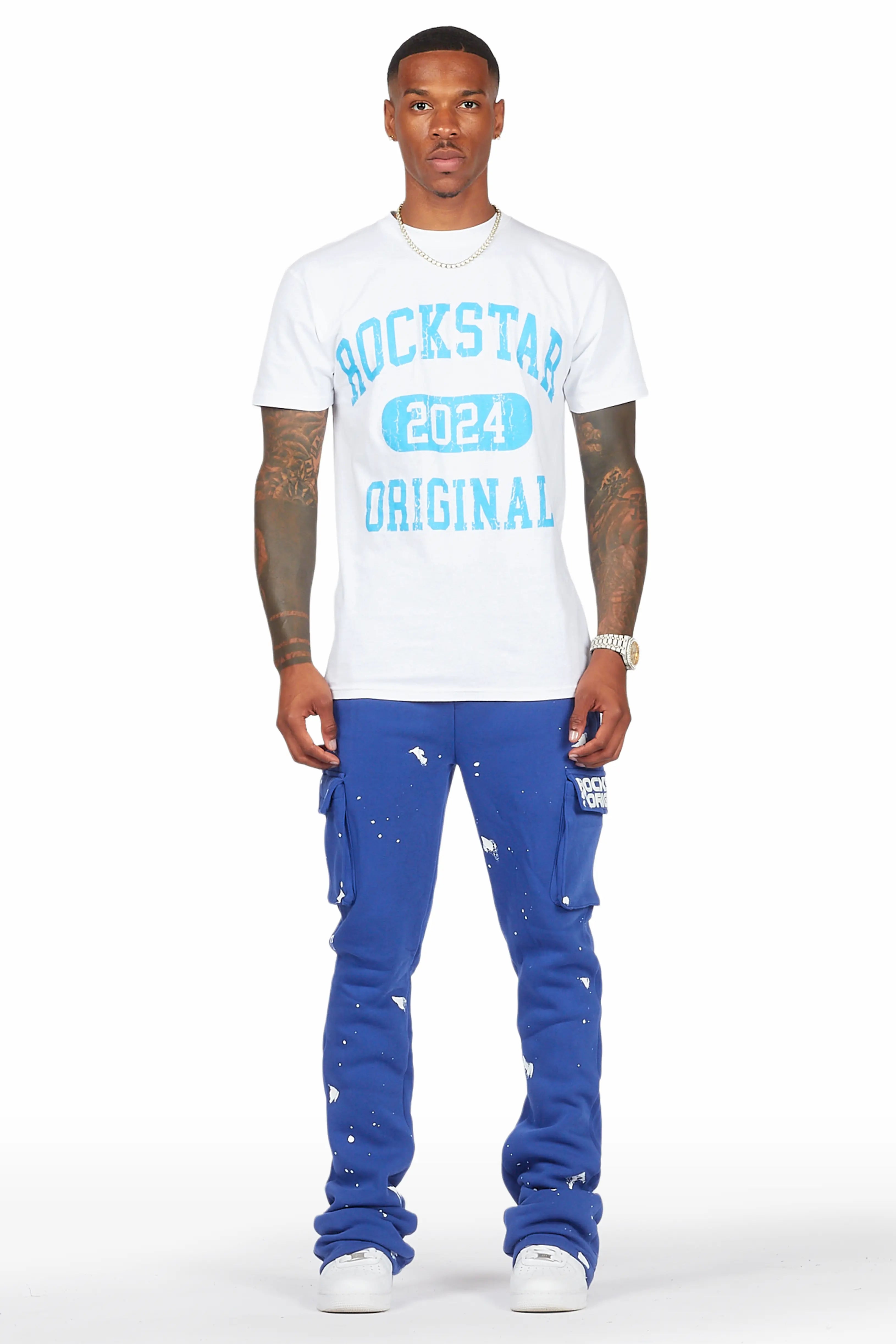 Radko Royal Stacked Flare Cargo Pants