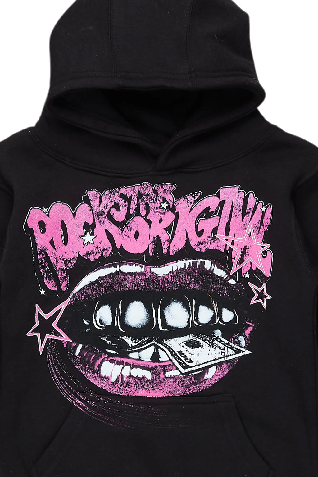 Girls Rosie Black Graphic Hoodie