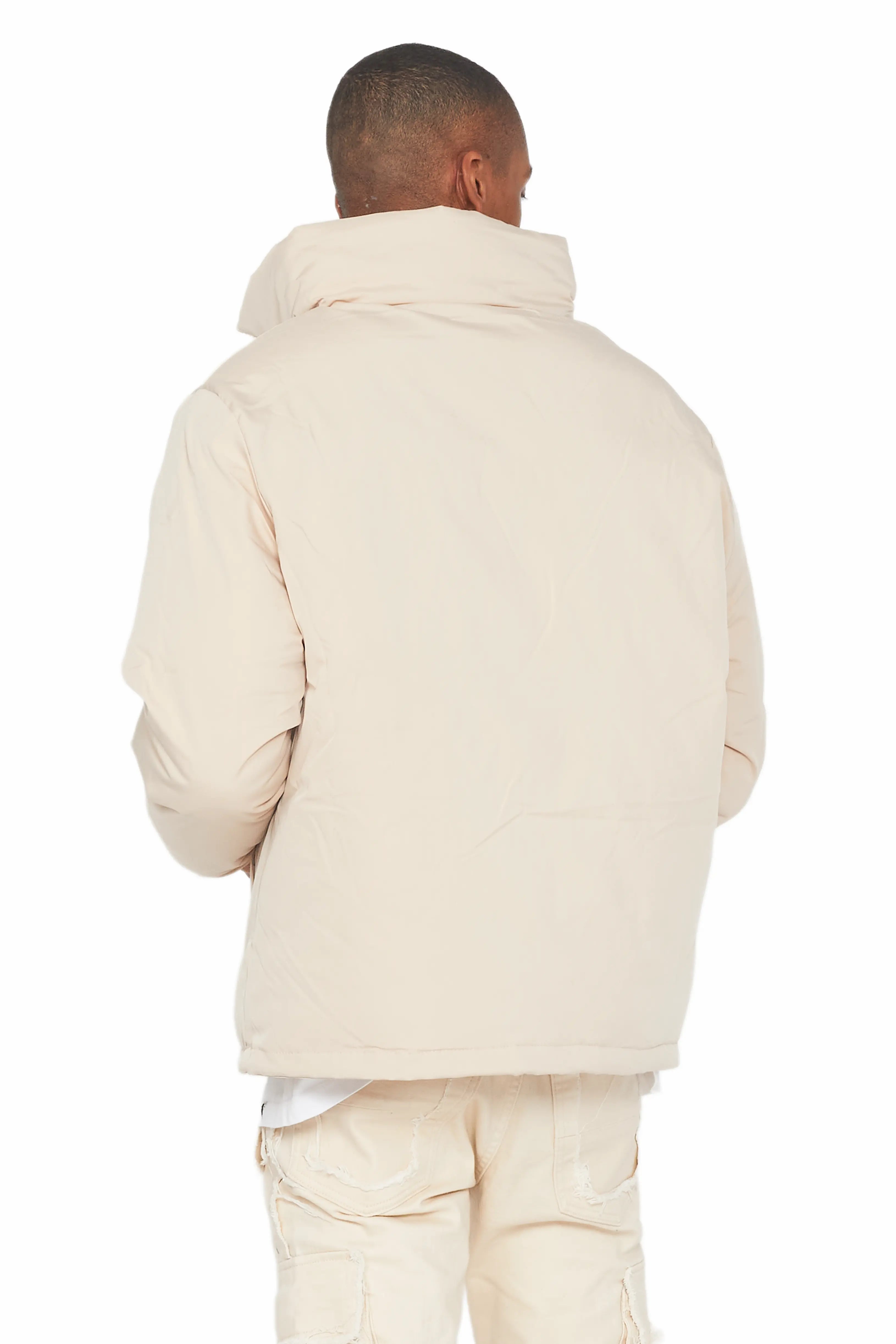 Jon Beige Puffer Jacket