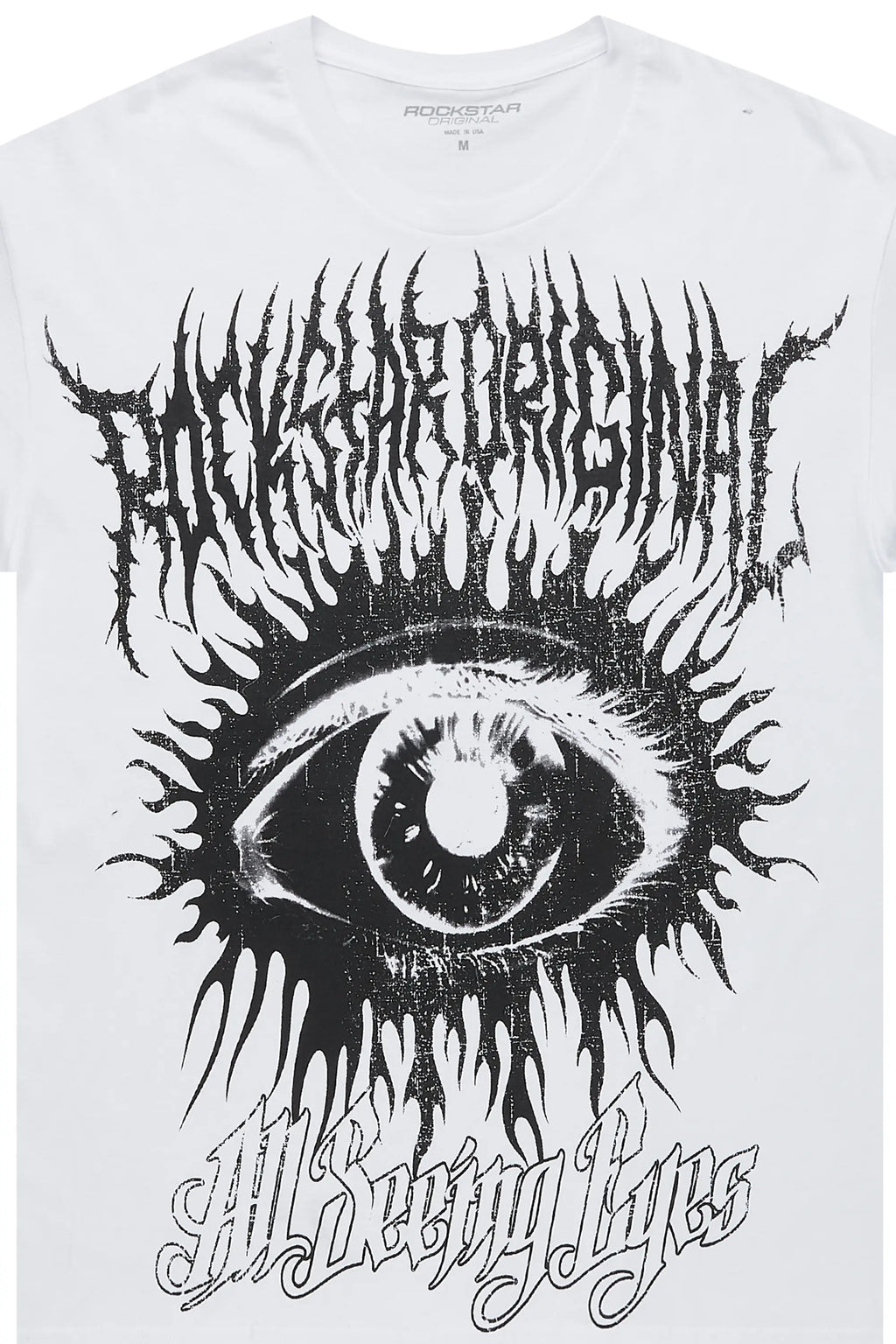 All Seeing Eyes White Graphic T-Shirt