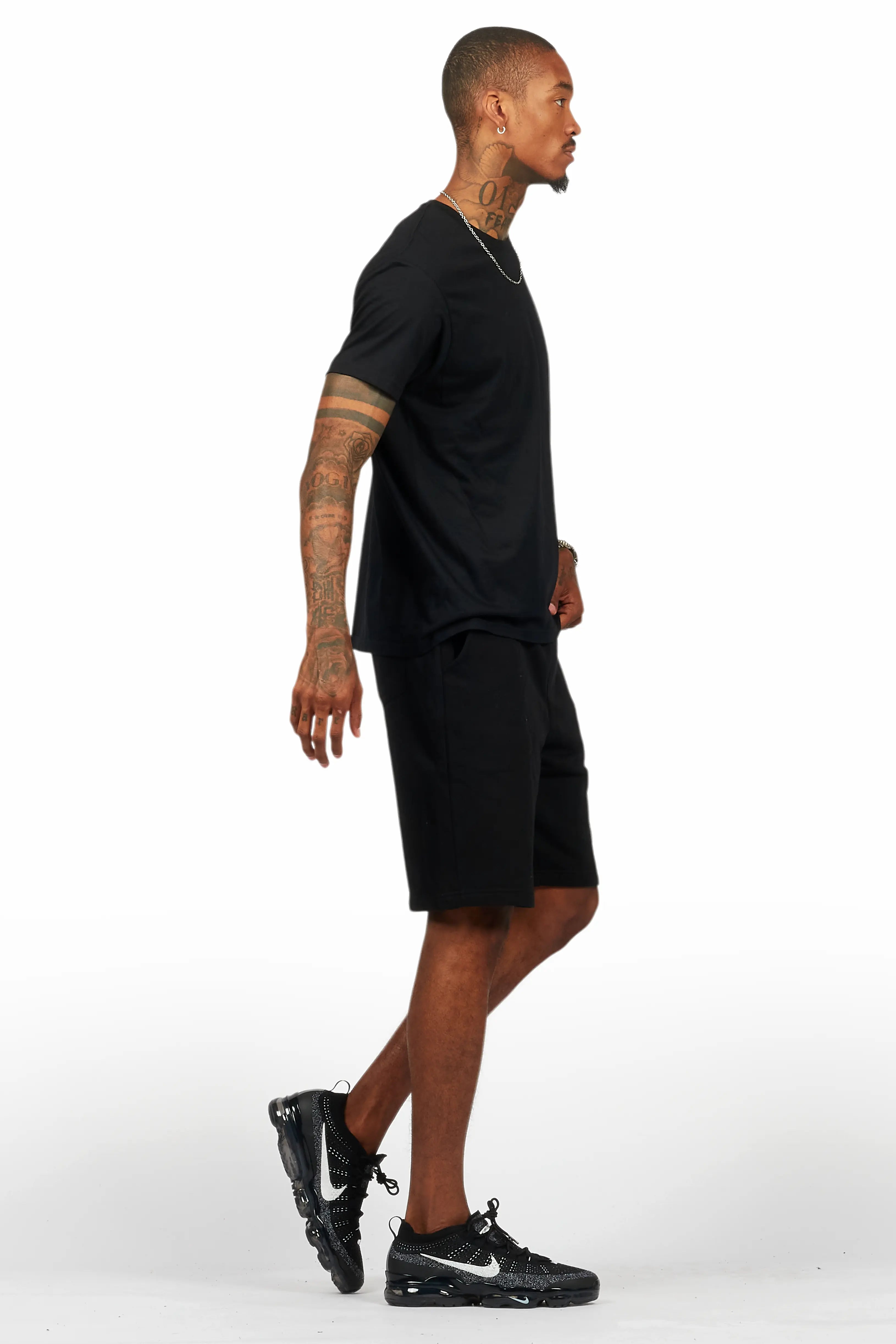 Sana Black Short Set