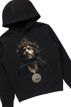 Boys Amina Black/Black Hoodie/Stacked Flare Jean Set