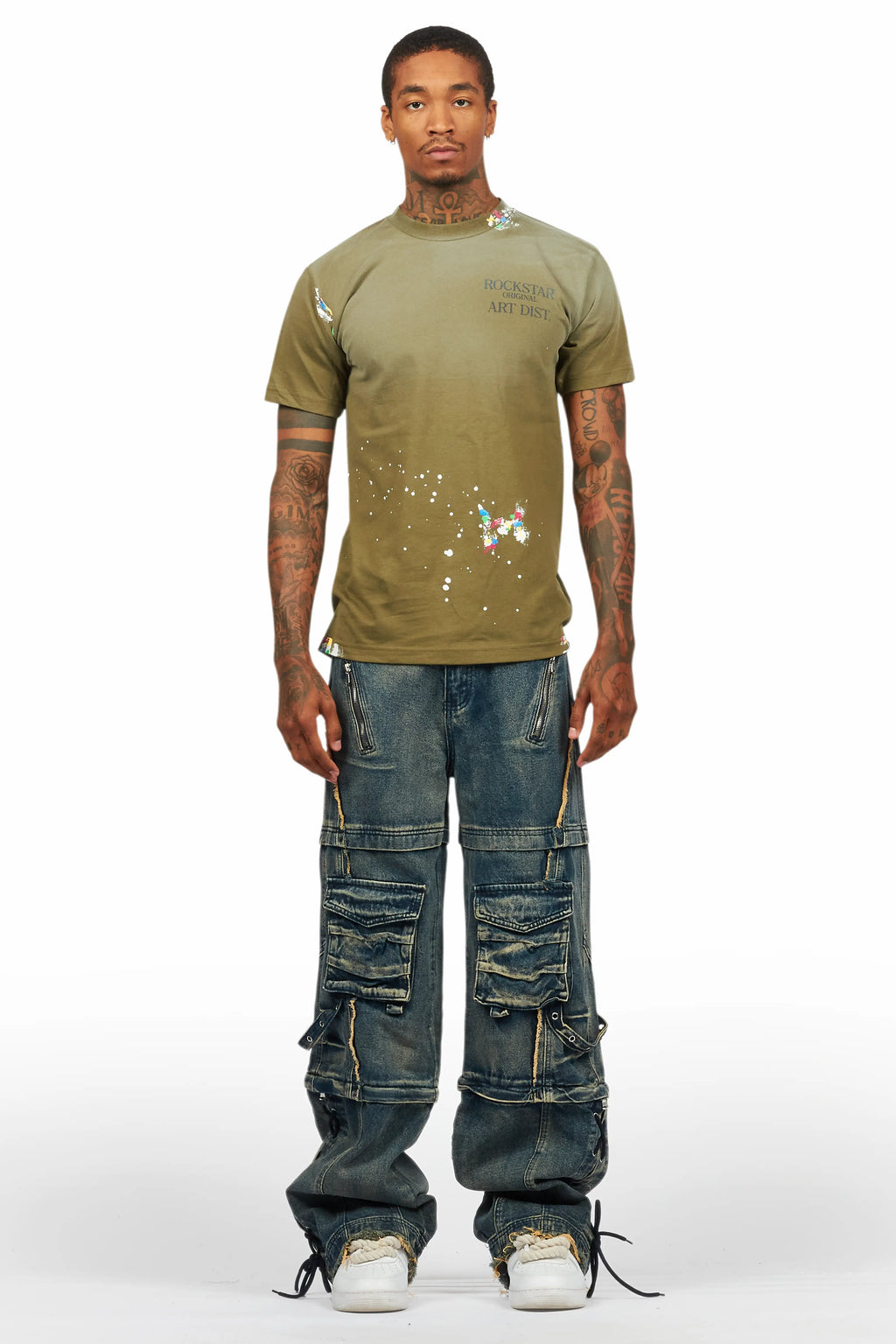 Three Maxi Blue Baggy Fit Jean