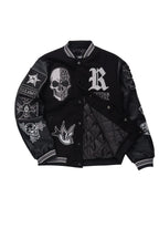 Boys Vidar 2.0  Black Varsity Jacket