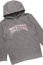Girls Madesh Vintage Grey Hoodie/Stacked Flare Jean Set