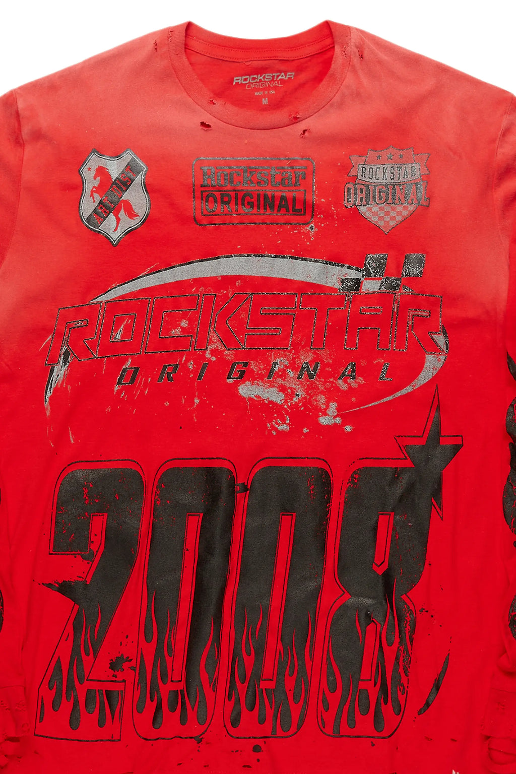 Amos Red Long Sleeve Graphic T-Shirt