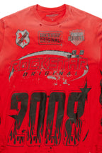 Amos Red Long Sleeve Graphic T-Shirt