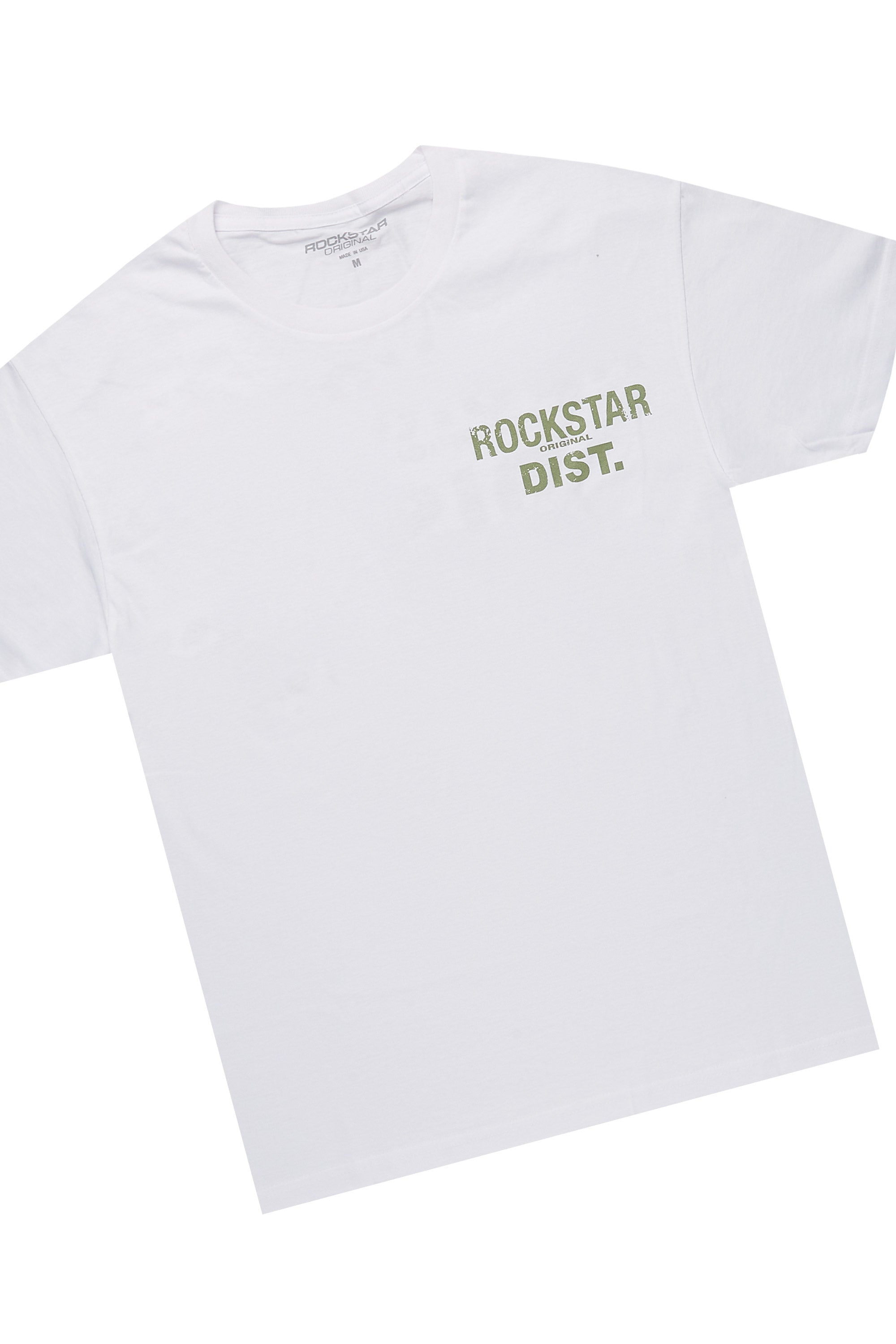 Lake White/Green T-Shirt & Denka Dark Blue Slim Jean Bundle