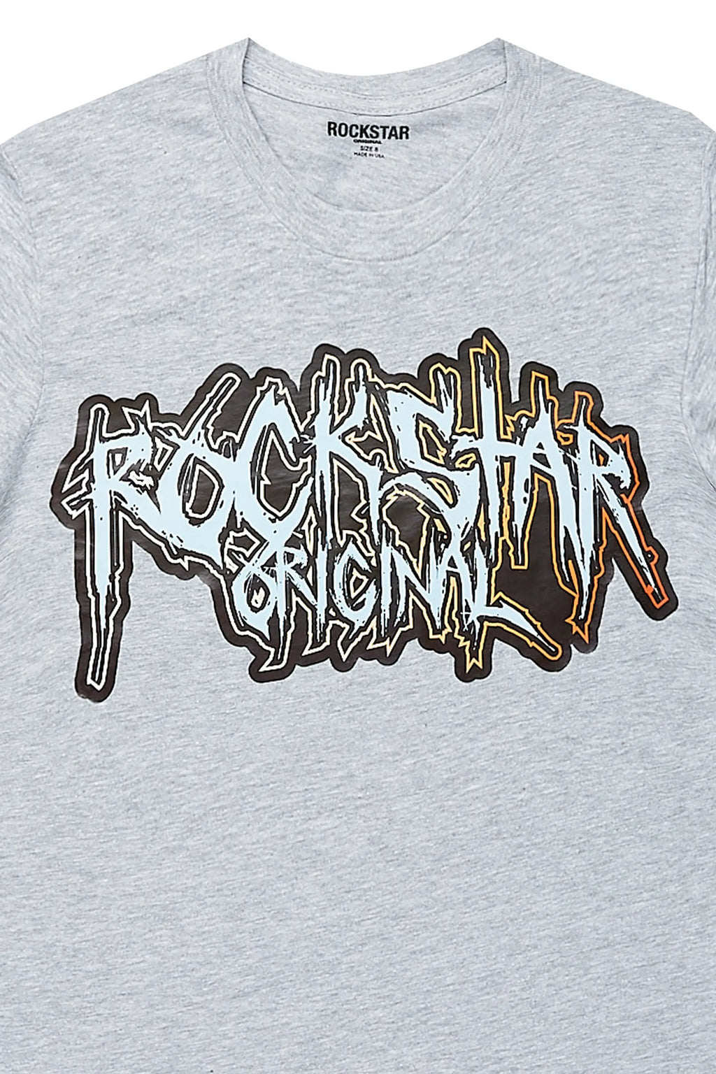 Boys Rishi Heather Grey Graphic T-Shirt