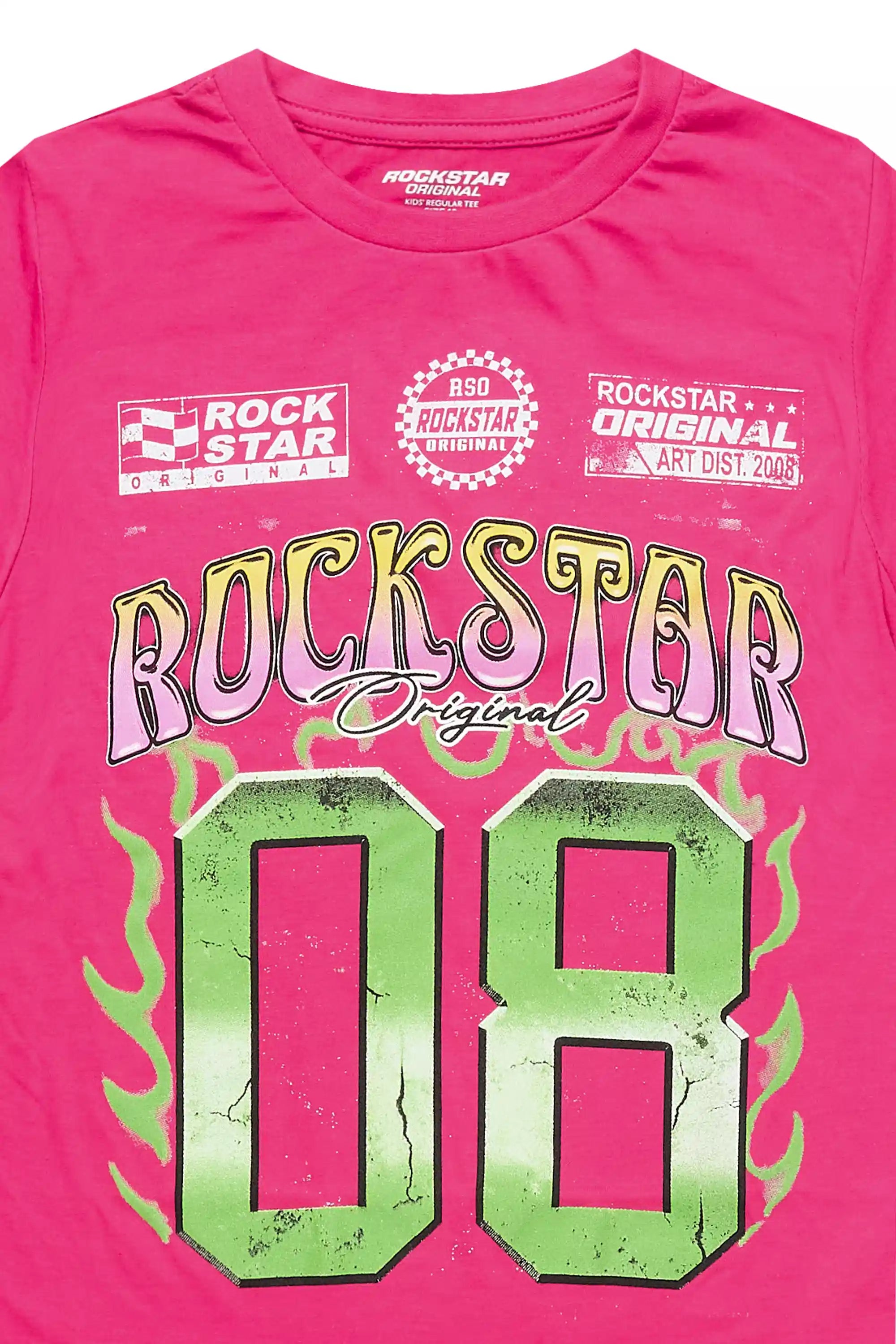 Girls Quito Fuchsia/Multi Graphic T-Shirt