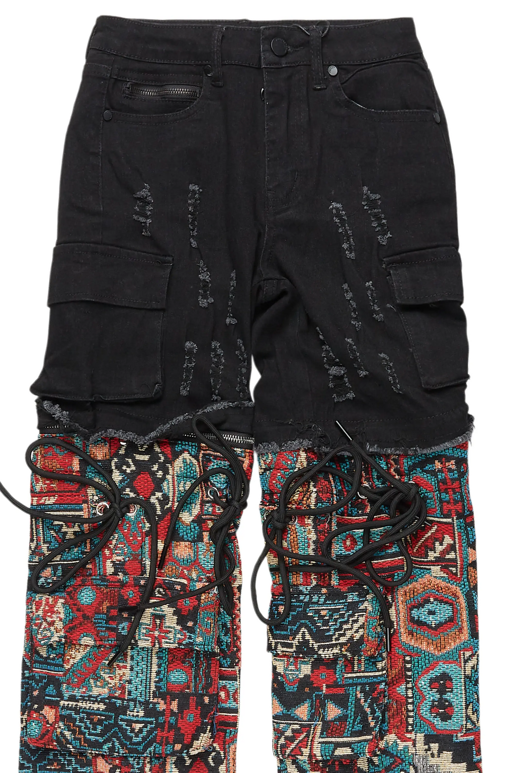 Boys Baatar Jet Black  Baggy Fit Jean