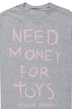 Girls M4 Toys Grey/Light Pink Graphic T-Shirt