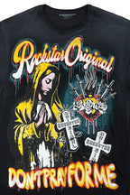 Loman Black Oversized Graphic T-Shirt