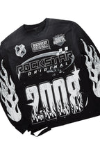 Amos Black Long Sleeve T-Shirt/Patch Baggy Pant Set