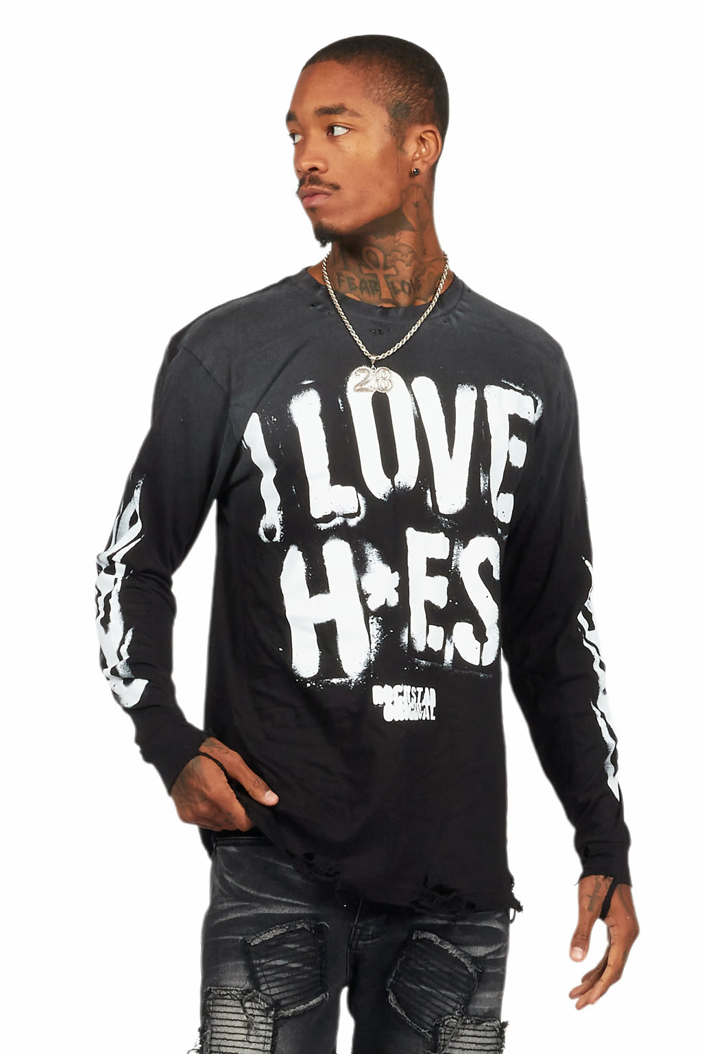 Banyan Black Long Sleeve Graphic T-Shirt