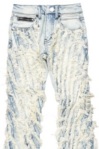 Girls Figgy Light Blue Stacked Flare Jean