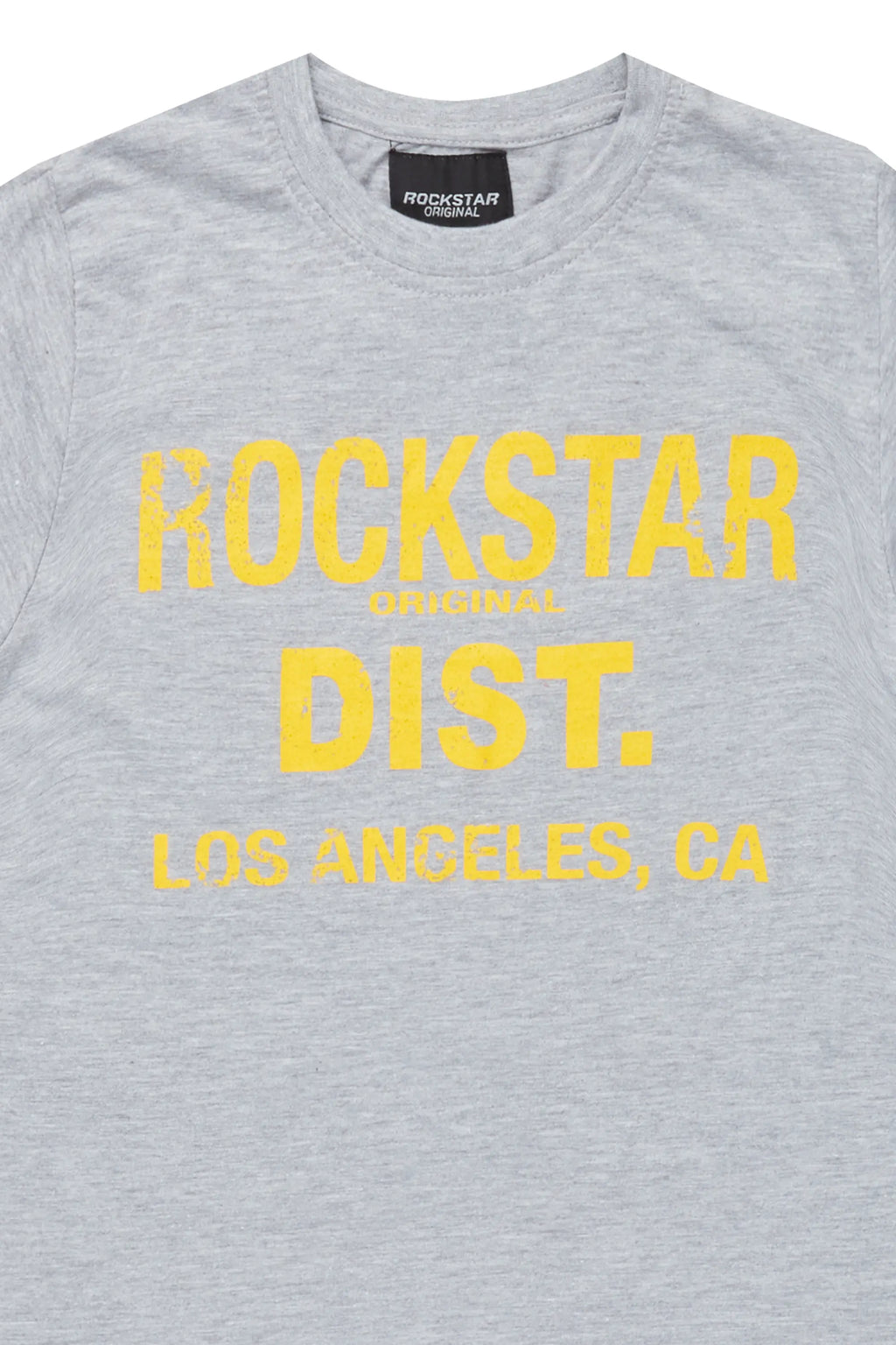 Boys Koen Grey/Yellow Graphic T-Shirt