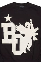 Pluton Black/Cream Graphic Crewneck Sweatshirt