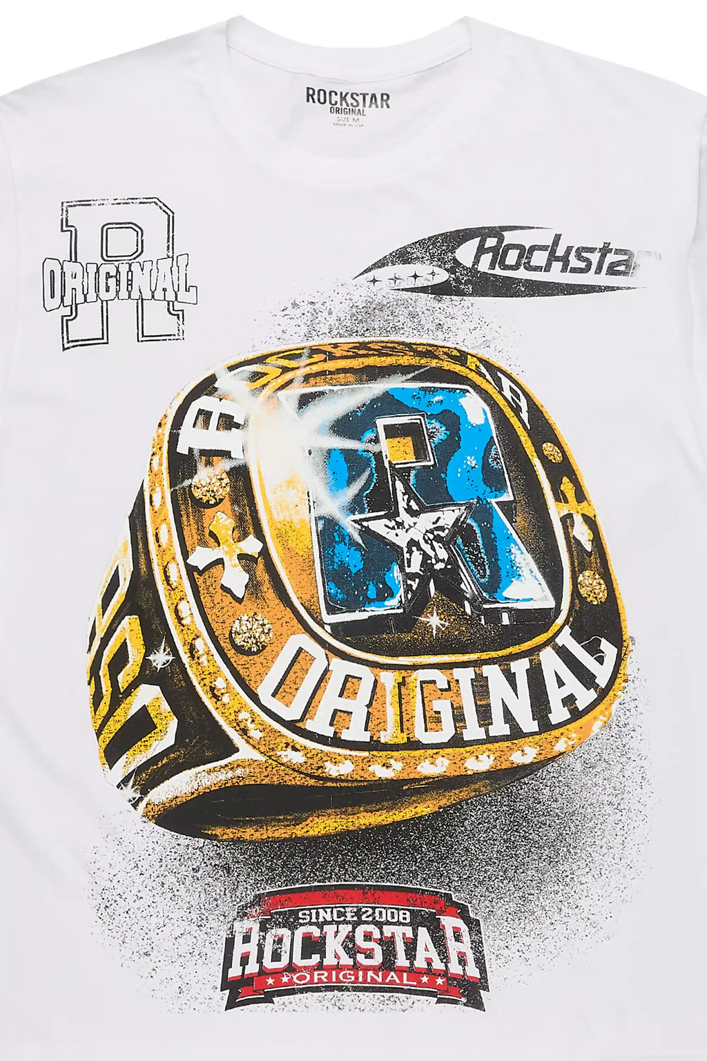 Vakiyah White Graphic Short Sleeve Tee