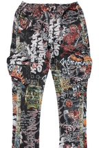 Jari Multi Stacked Tapestry Flare Jean