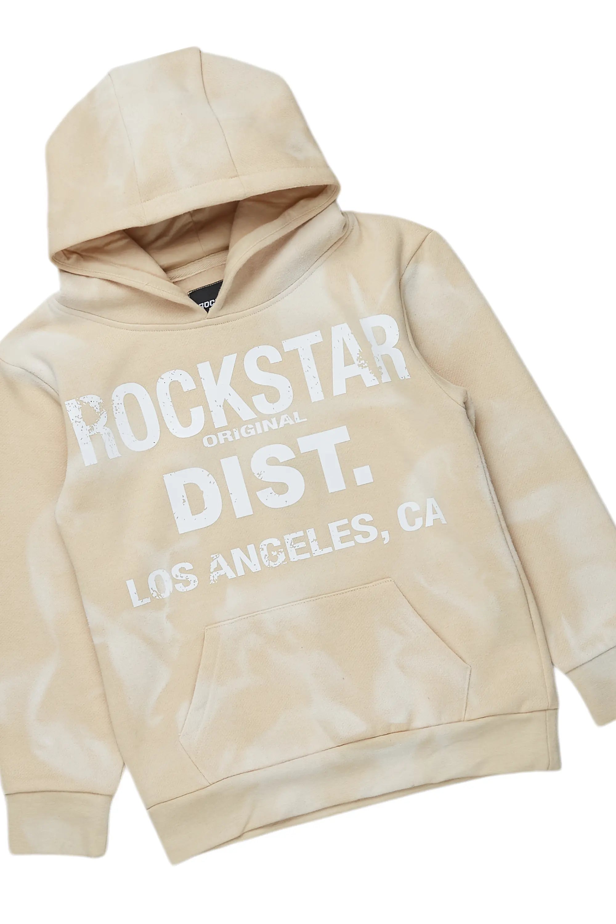 Girls Zenny Beige Stacked Pant Set