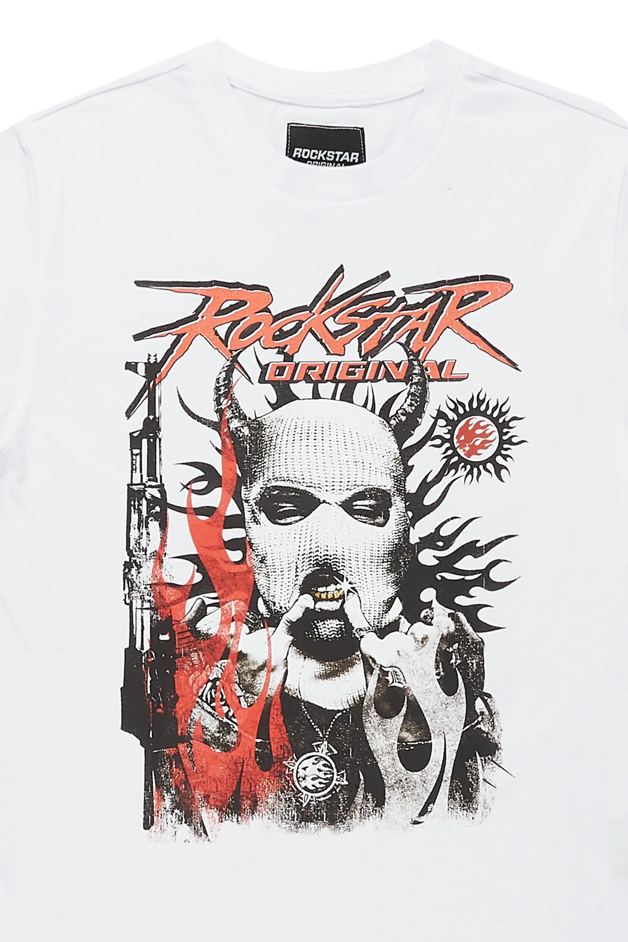 Boys Ramzan White Graphic T-Shirt