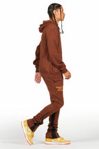 Briggs Brown Hoodie/Stacked Flare Track Set
