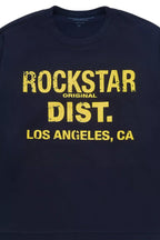 Boys Koen Navy/Yellow Graphic Crewneck