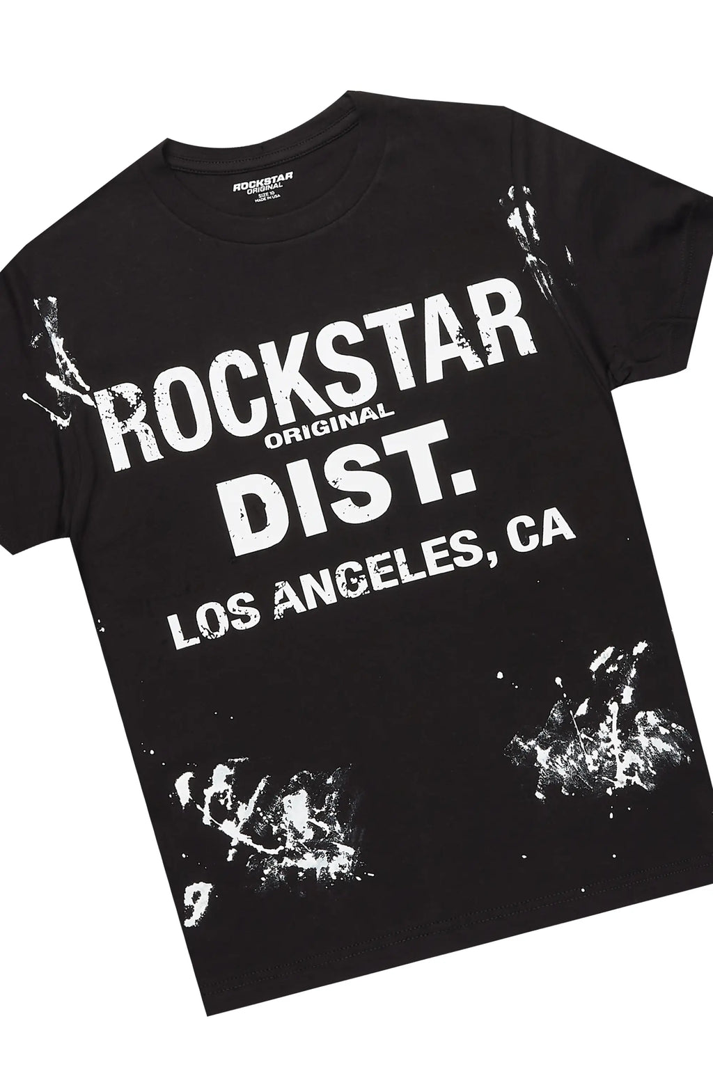 Boys Elyan Black T-Shirt/Baggy Stacked Pant Set