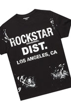 Boys Elyan Black T-Shirt/Baggy Stacked Pant Set