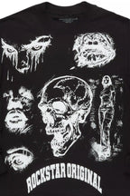 Malikye Black/White Oversized Long Sleeve Graphic T-Shirt